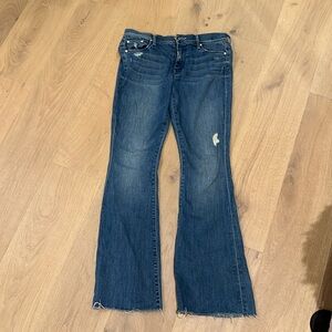 Mother jeans, size 28 ankle flare